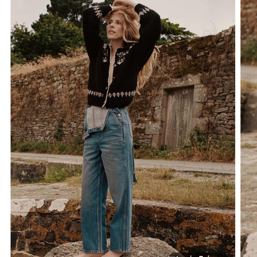 DÔEN Clarke Fair Isle-Inspired Alpaca-Blend Cardigan small